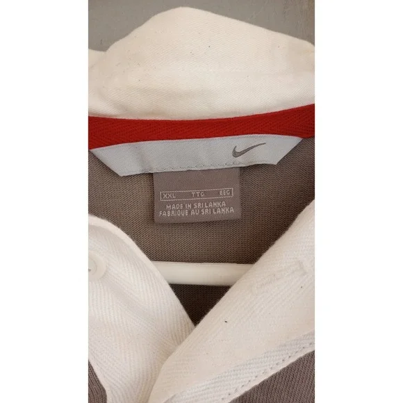 Vintage Nike Air‎ Rugby Shirt Number 9 XXL Gray Red Logo Swoosh